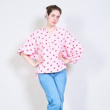 Load image into Gallery viewer, Romantic heart print blouse in pink