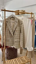 Load image into Gallery viewer, Tweed Double Breasted Blazer in Beige
