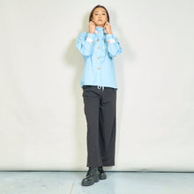 Load image into Gallery viewer, Ruffled striped blouse with button details