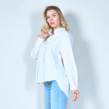 Load image into Gallery viewer, Lightweight collared long-sleeve shirt in white