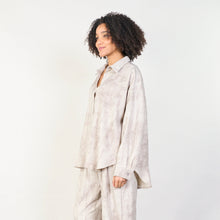 Load image into Gallery viewer, Set Relaxed linen button-up shirt with elastic trouser