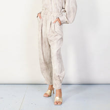 Load image into Gallery viewer, Set Relaxed linen button-up shirt with elastic trouser