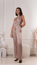 Load image into Gallery viewer, Elegant sleeveless wrap jumpsuit with drawstring waist