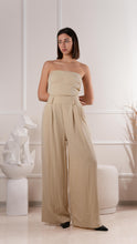 Load image into Gallery viewer, Elegant strapless jumpsuit with pleated detail