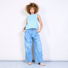 Load image into Gallery viewer, Sleeveless knit vest in Light Blue