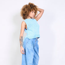 Load image into Gallery viewer, Sleeveless knit vest in Light Blue