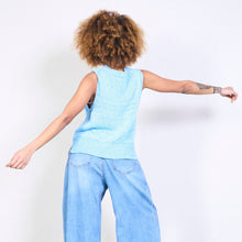 Load image into Gallery viewer, Sleeveless knit vest in Light Blue