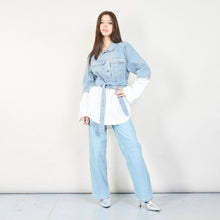 Load image into Gallery viewer, Layered denim and shirt jacket