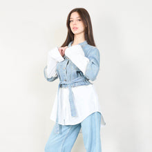 Load image into Gallery viewer, Layered denim and shirt jacket