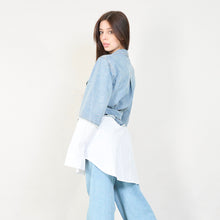 Load image into Gallery viewer, Layered denim and shirt jacket
