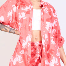Load image into Gallery viewer, Relaxed floral print shirt and trouser set