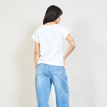 Load image into Gallery viewer, Heart applique tulle trim t-shirt
