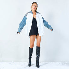 Load image into Gallery viewer, Studded denim and cotton blend jacket