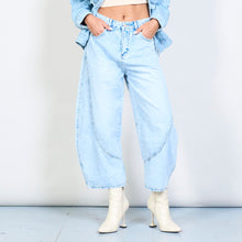 Load image into Gallery viewer, Vintage washed denim jeans with panel details