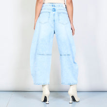 Load image into Gallery viewer, Vintage washed denim jeans with panel details