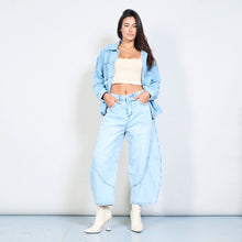 Load image into Gallery viewer, Vintage denim jacket with lace pocket details
